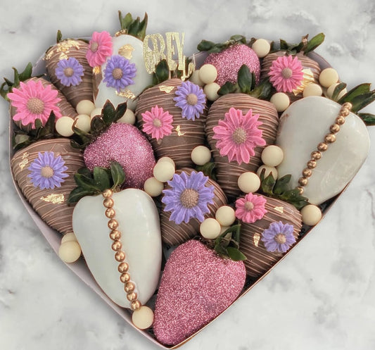 Corazón de fresas